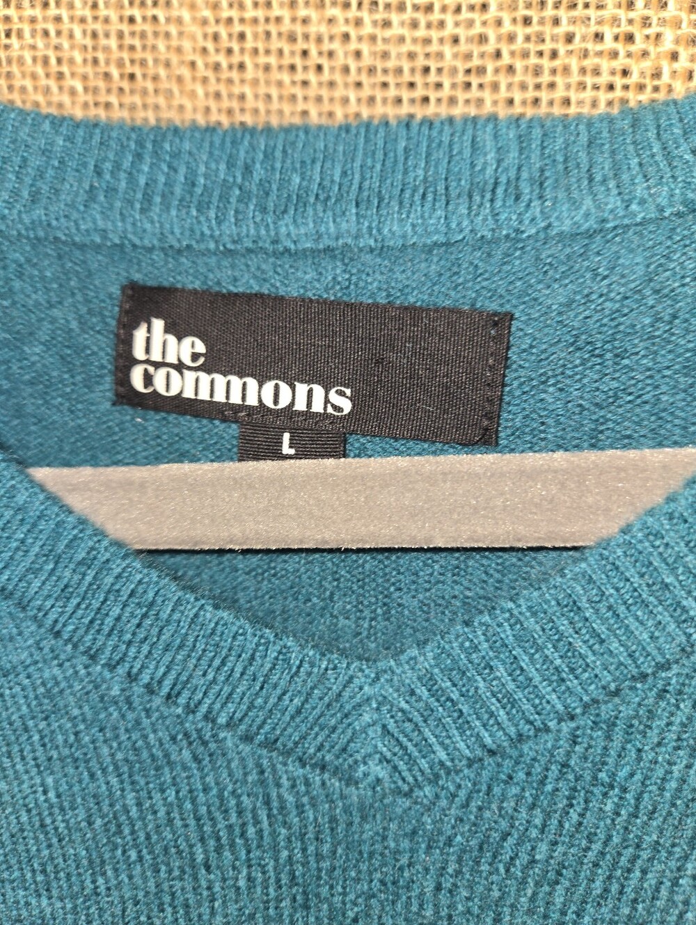 NWOT The Commons 100% Cashmere Peacock Green Sweater Size Large - Picture 8 of 11